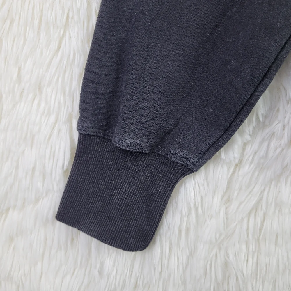 Varley Sweater Womens M Black Peached‎ Sweat Cotton Blend Ribbed Pullover